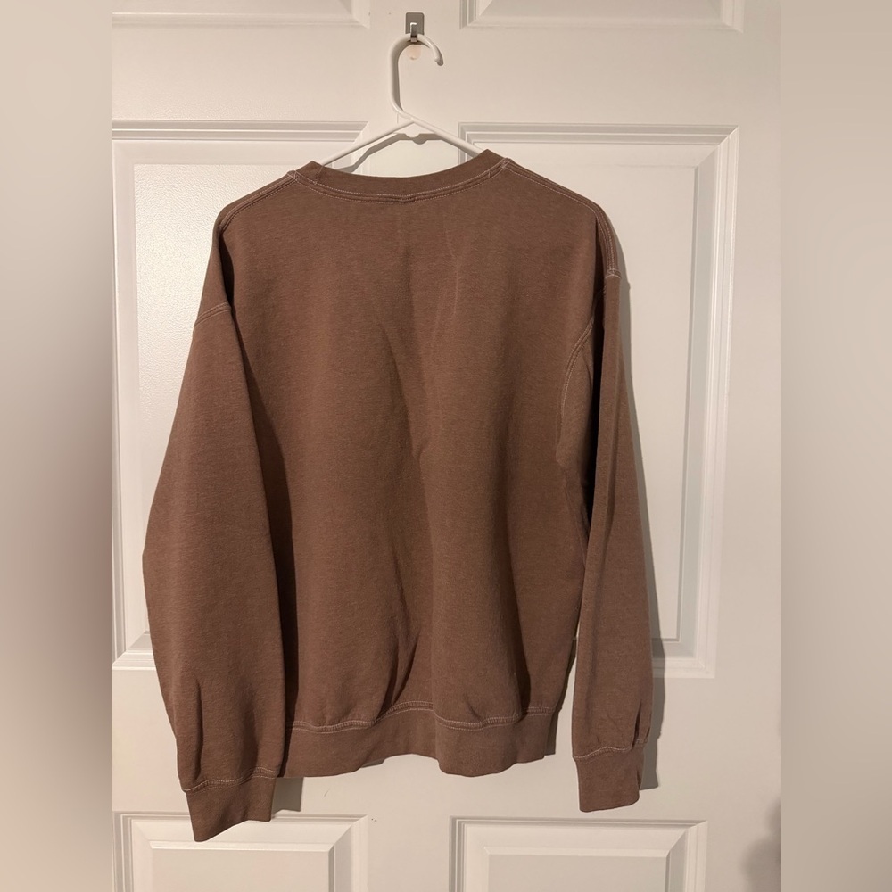Full Tilt Brown Crewneck Sweater with Skateboard Graphic - Picture 2 of 4
